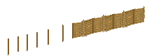 Construire une barrière avec : 2 stères de bois et 5 gerbes de chaume.