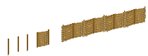 Finir la construction de la barrière avec : 2 stères de bois et 5 gerbes de chaume.